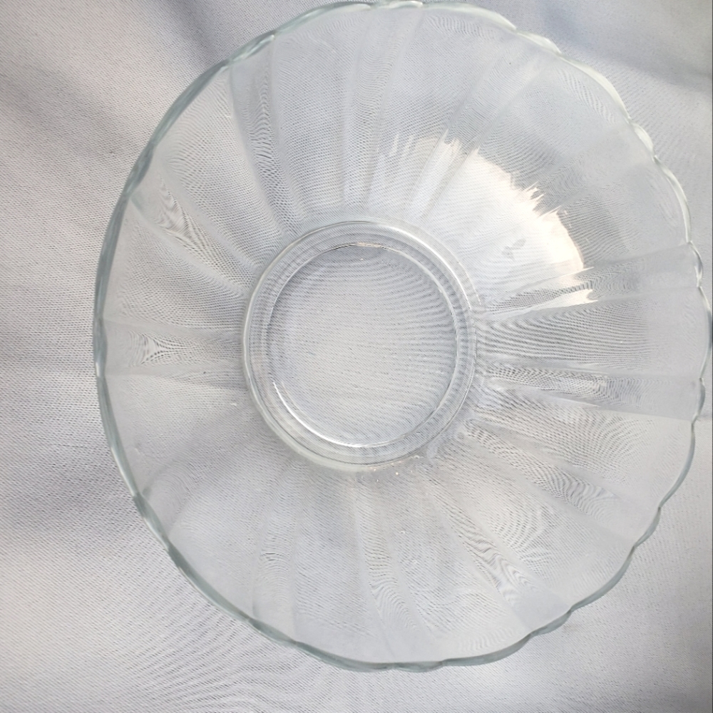 Glass bowl with marking on bottom